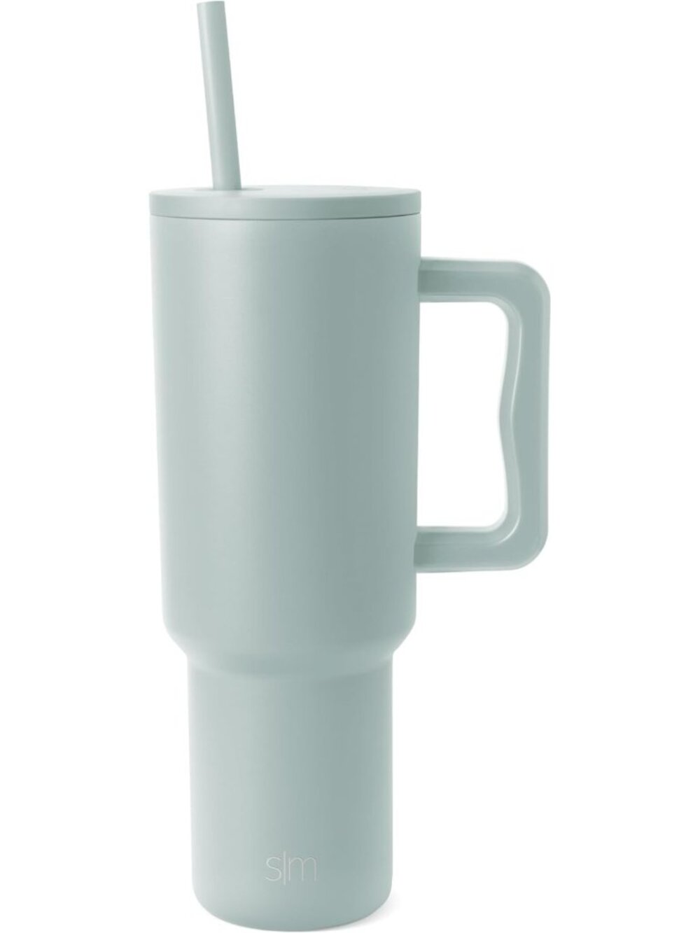 40oz Insulated Tumbler with Handle & Straw | Eco-Friendly Green Drinkware